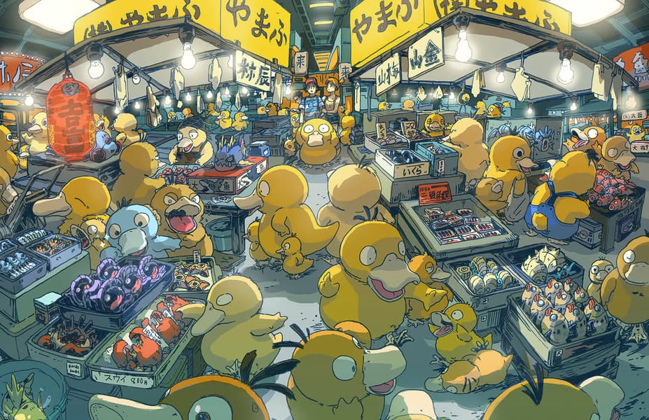 Psyduck Market artwork by Bryce Kho